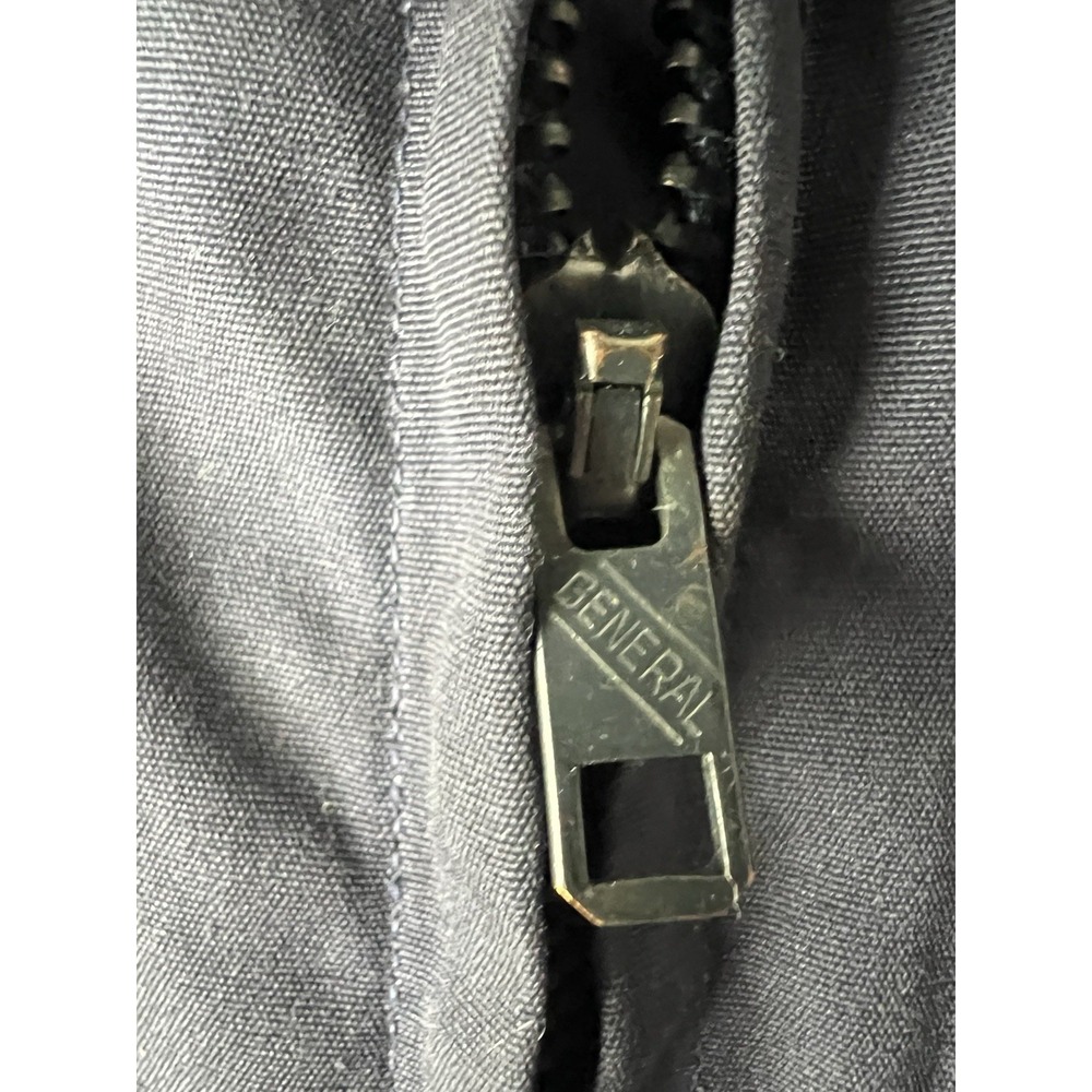Vtg 70s US Air Force Jacket 42XL Blue Poplin Zip Up Military USN USAF Bomber - Picture 3 of 15